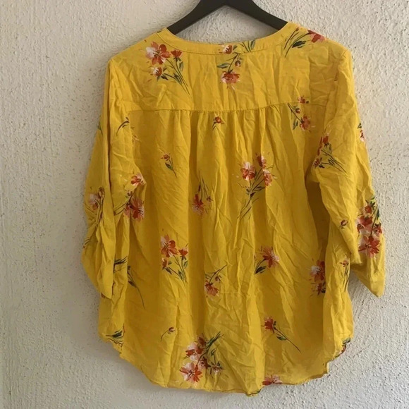 Torrid Harper Challis Button-Front 3/4 Sleeve Blouse Size 0X - Picture 6 of 6
